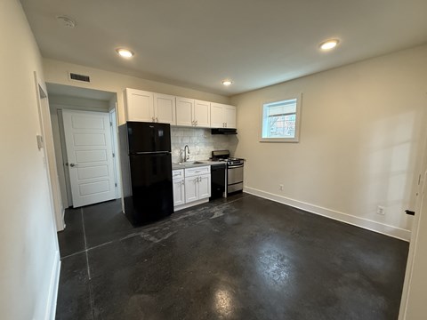 Floor plan for 1 bed, 1 bath, 496 sqft